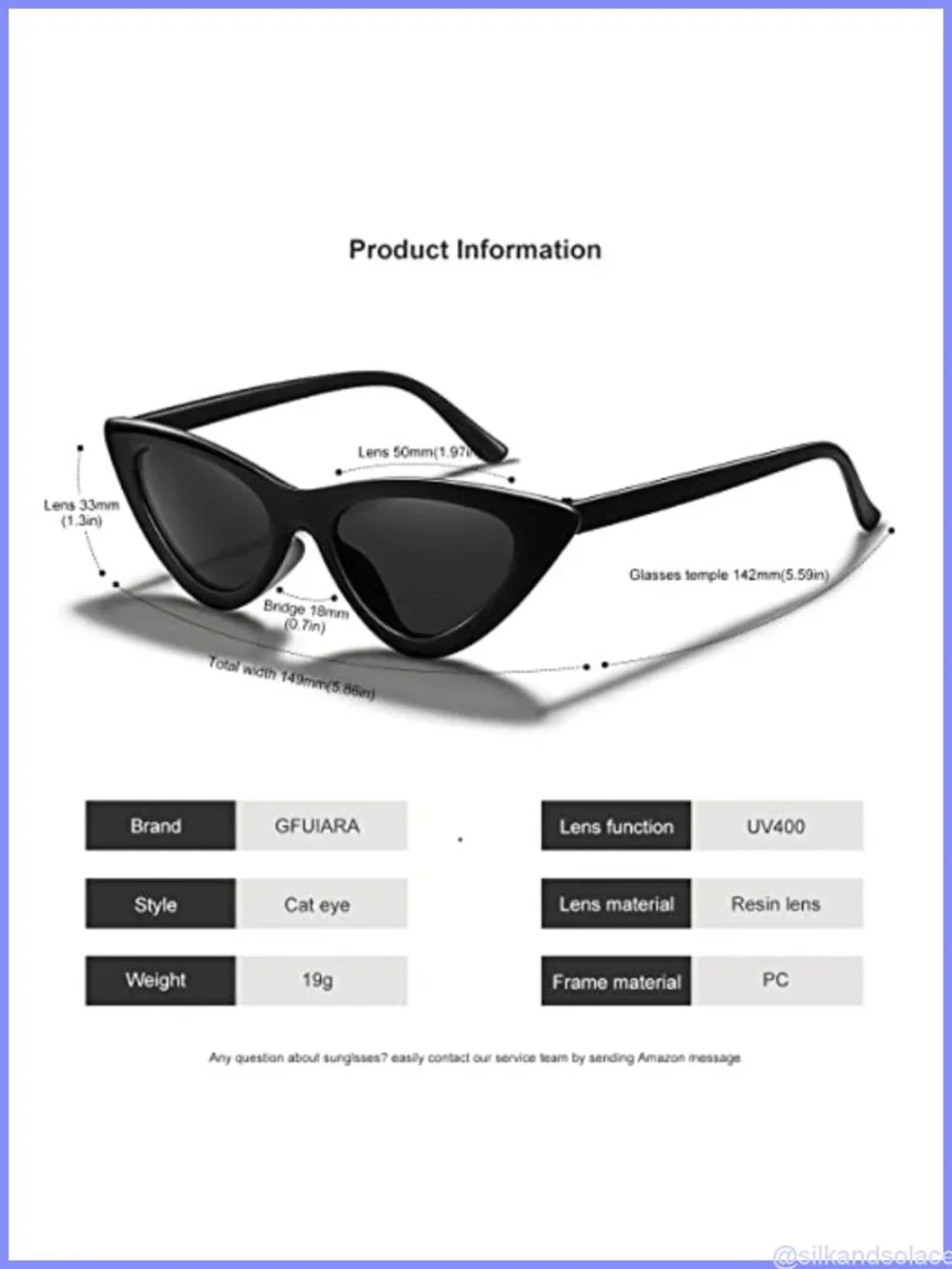 Vintage Cat Eye Sunglasses Retro Narrow Cateye UV400 Protection Sun Glasses